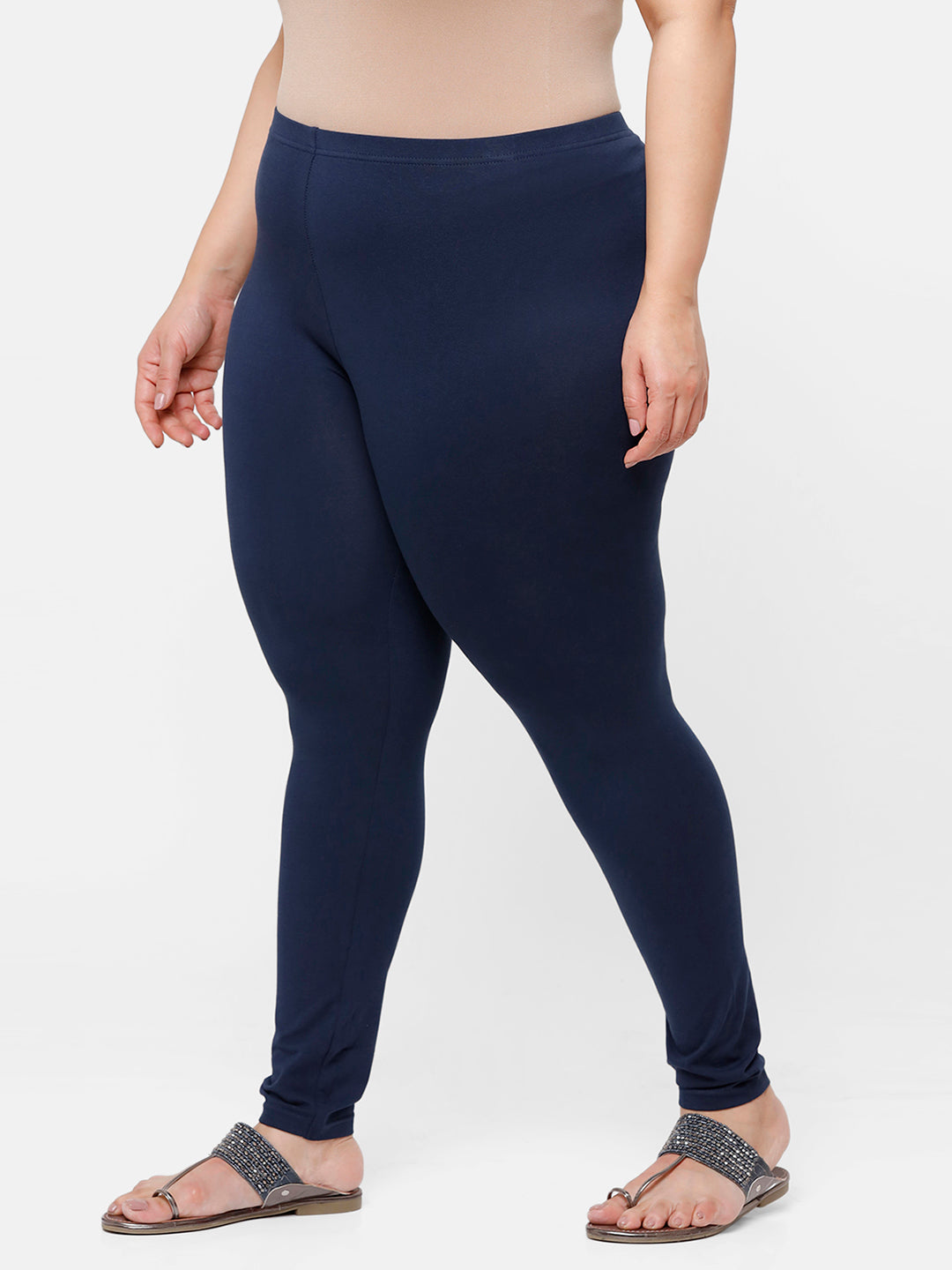 Ankle Length Leggings Plus Size, Big Size Black Color