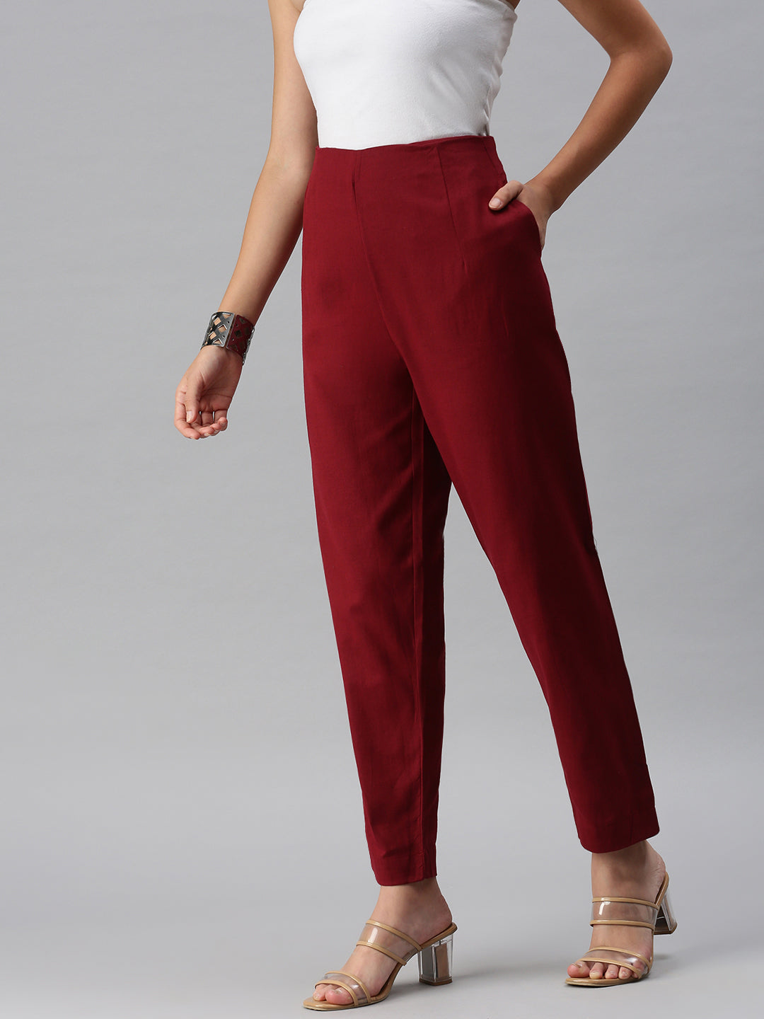 CIGARETTE PANT.CERISE – Zemoda