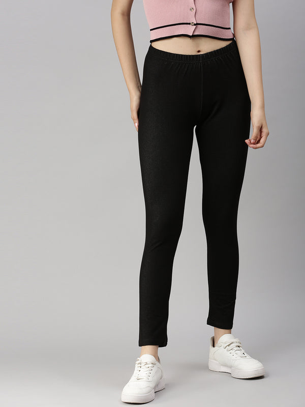 DENIM JEGGINGS - Black