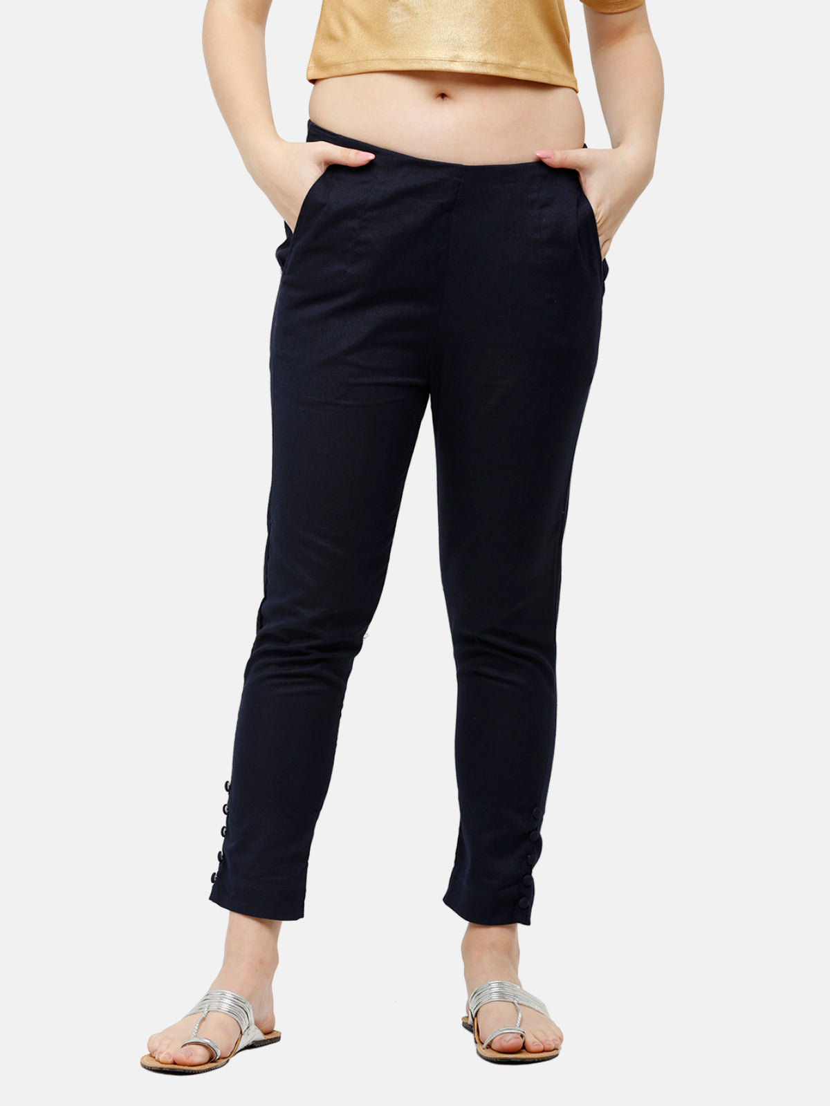 Navy Blue Double Twill Lycra Cigarette Pant at Rs 265/piece | Twill Lycra Cigarette  Pant in Ahmedabad | ID: 27540832391