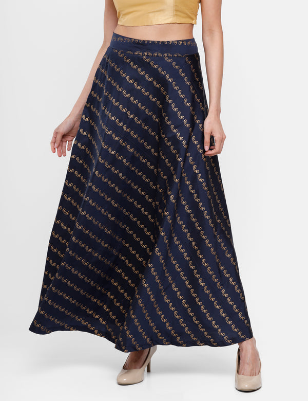 Buy De Moza Women Dark Teal Solid Polyester Skirt Online at Best Prices in  India - JioMart.