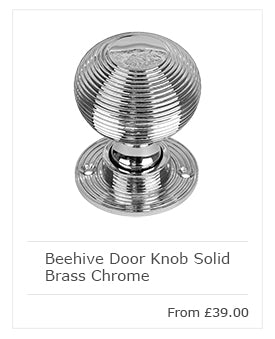 chrome beehive door knob