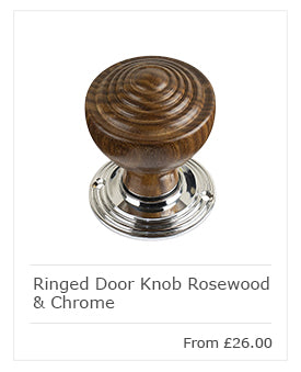 rosewood ringed door knob