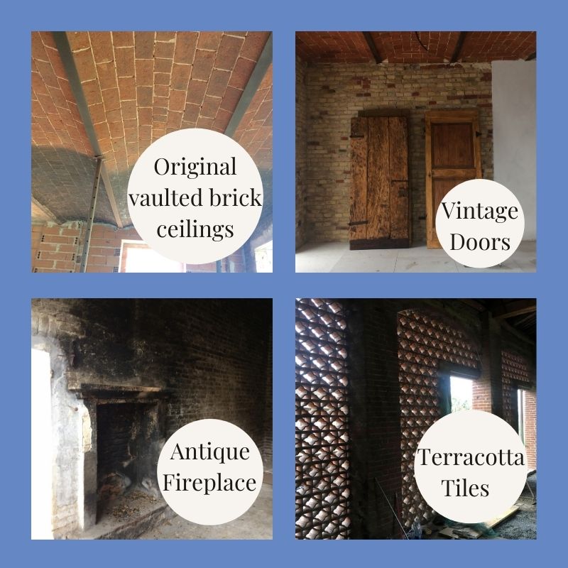 Period features in Italian barn renovation