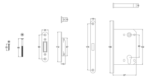 Euro Magnetic Lock