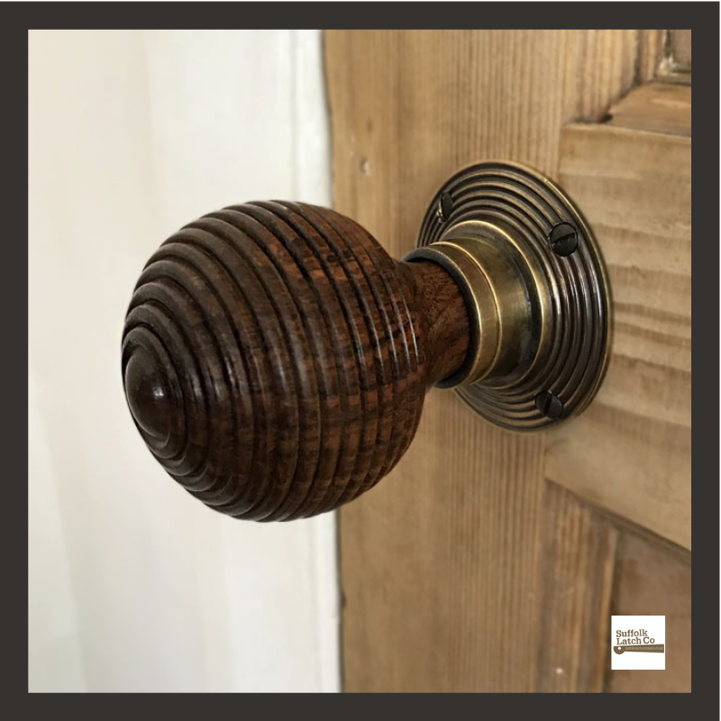 Rosewood beehive door knob