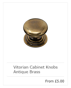 Victorian antique brass cabinet knobs