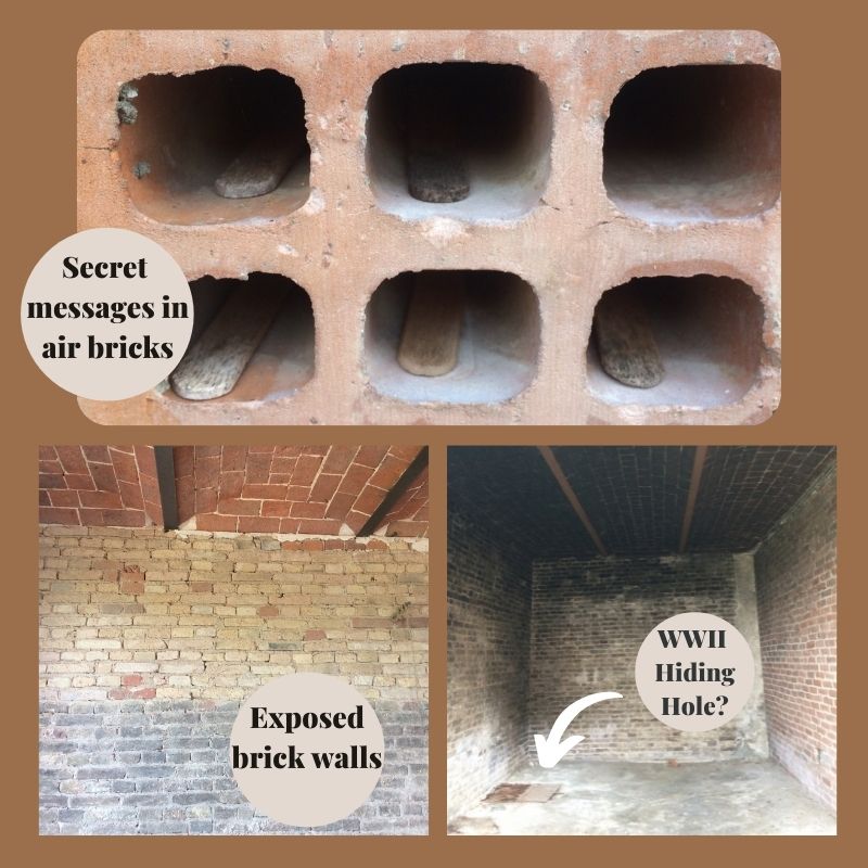 exposed brick walls in barn conversion