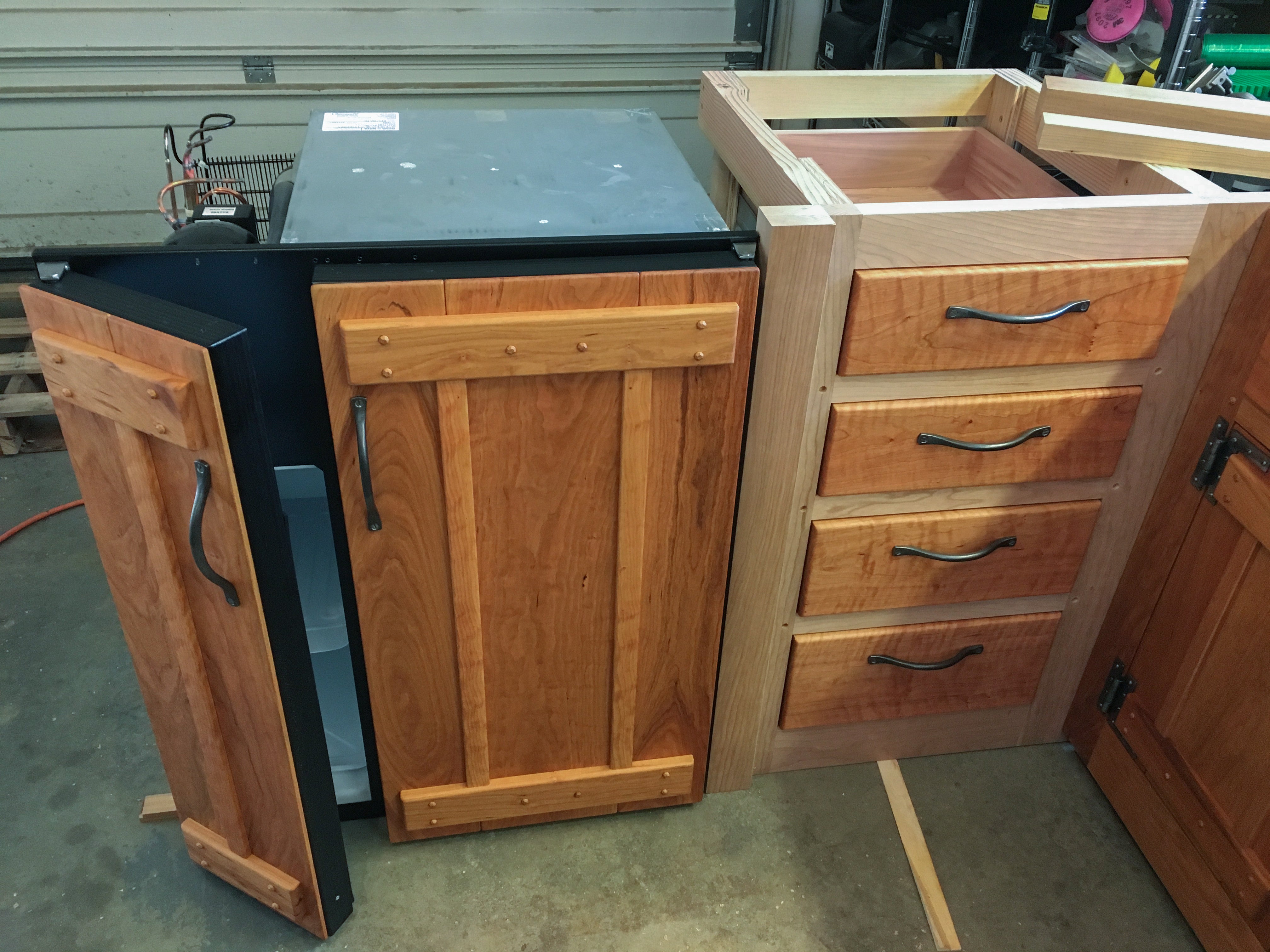 pewter pulls on kitchen cupboard