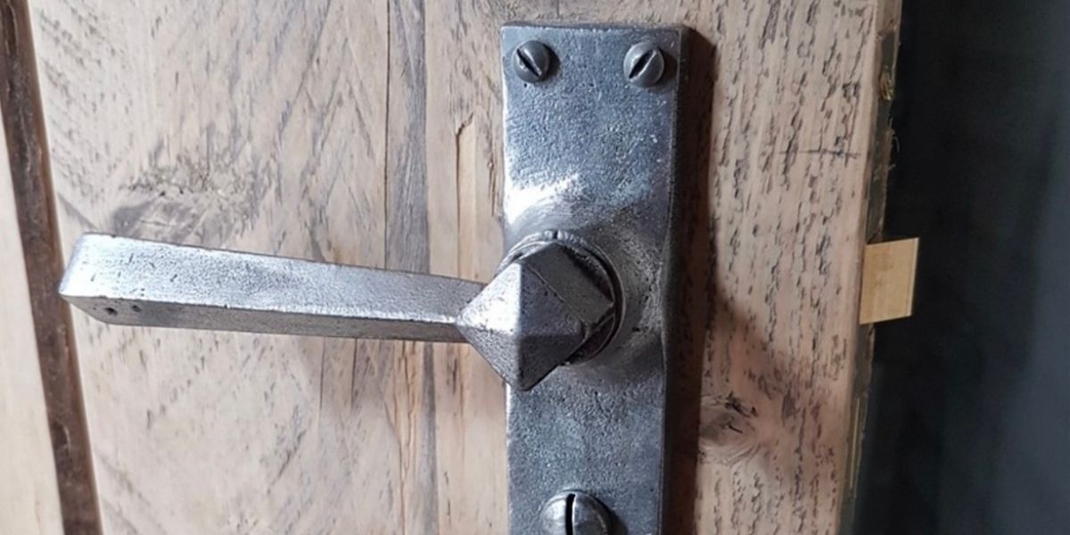 pewter door handle