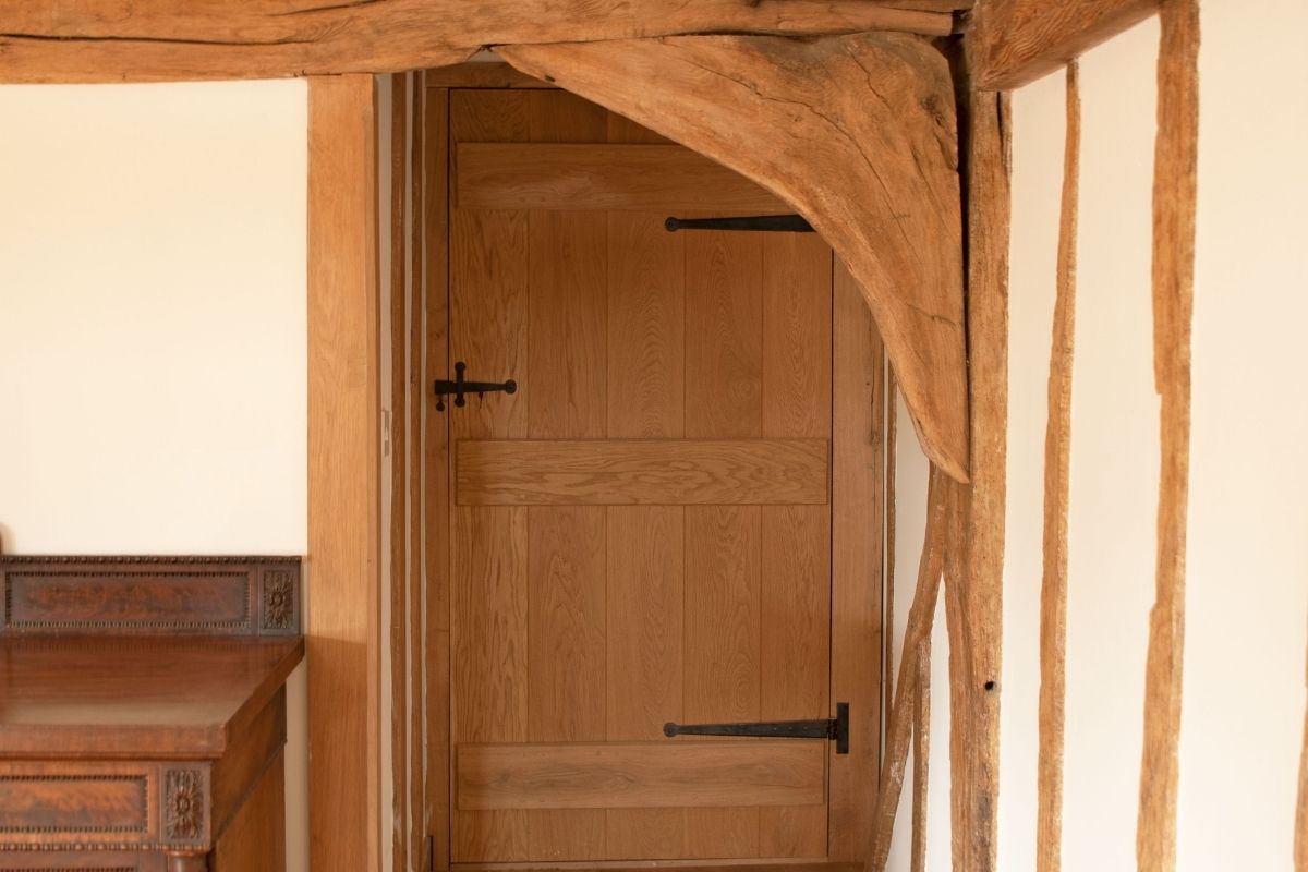 ledge & brace door with hand forged ironmongery