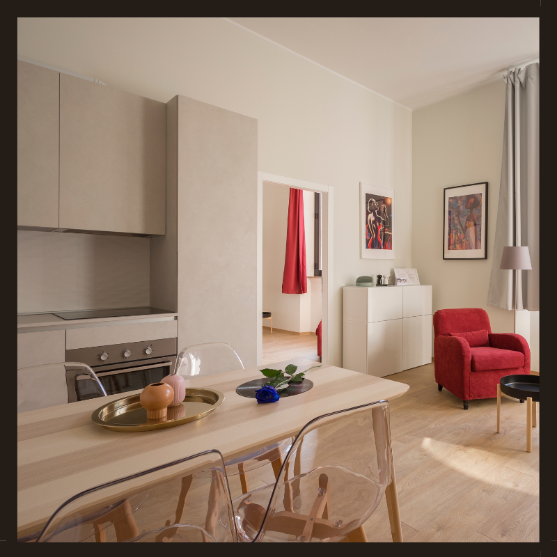 Example Kitchen with contemporary plain cabinets