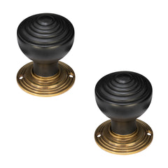 EAH141110B Rockwell Premium Helmsley Oval Door Knob Privacy Set in Antique  Black Finish - Premium Hardware