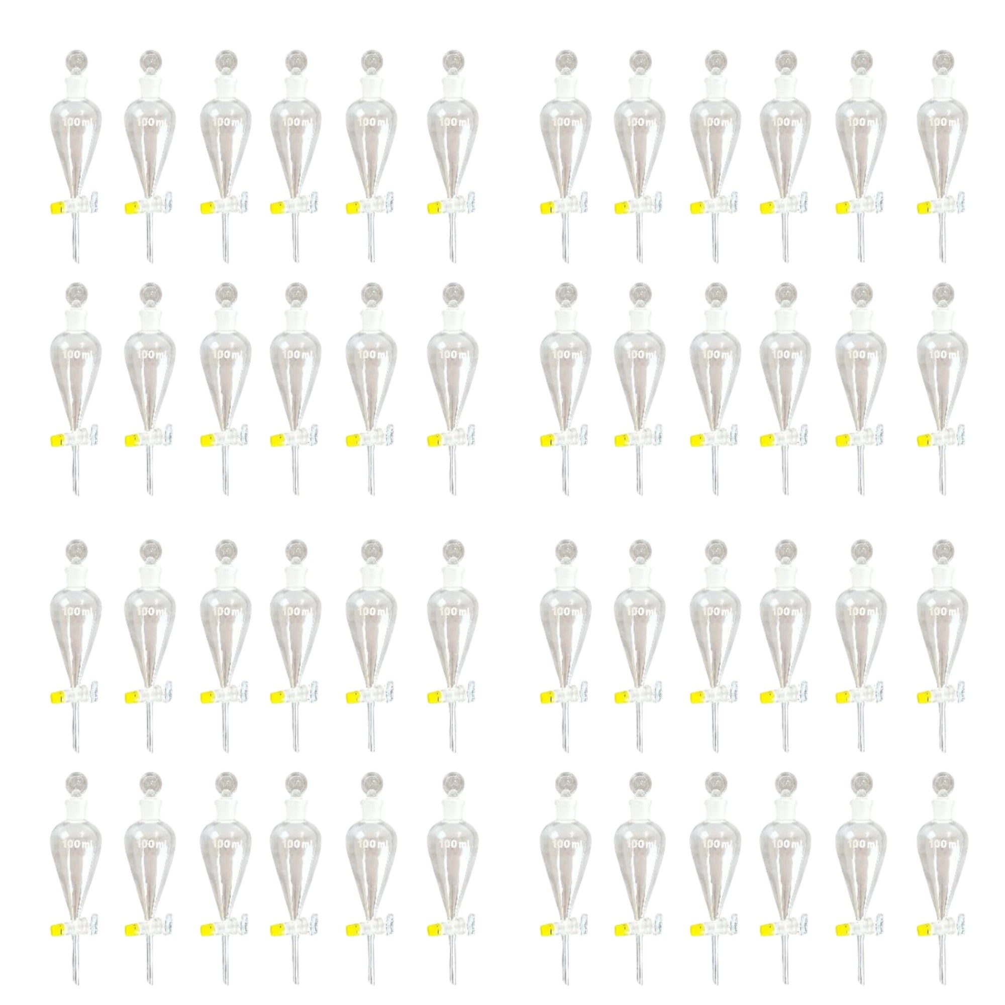 Separatory Funnel with Glass Stopcock, 100ml, Case of 48 by Go Science Crazy