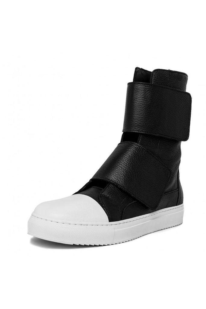 Shop EZ Lab Double Strap High-Top Leather Sneakers at Erebus