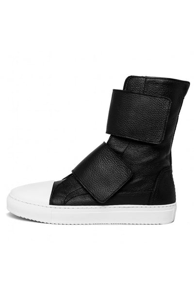 Shop EZ Lab Double Strap High-Top Leather Sneakers at Erebus