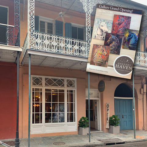 Front of Gallery Haven in French Quarter New Orleans