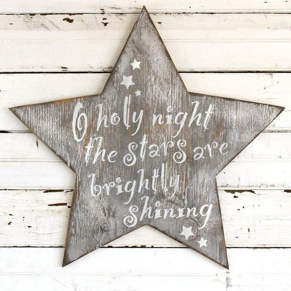 Holy Night Star Wooden Wall Art