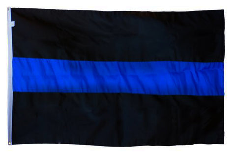 black flag with blue stripe