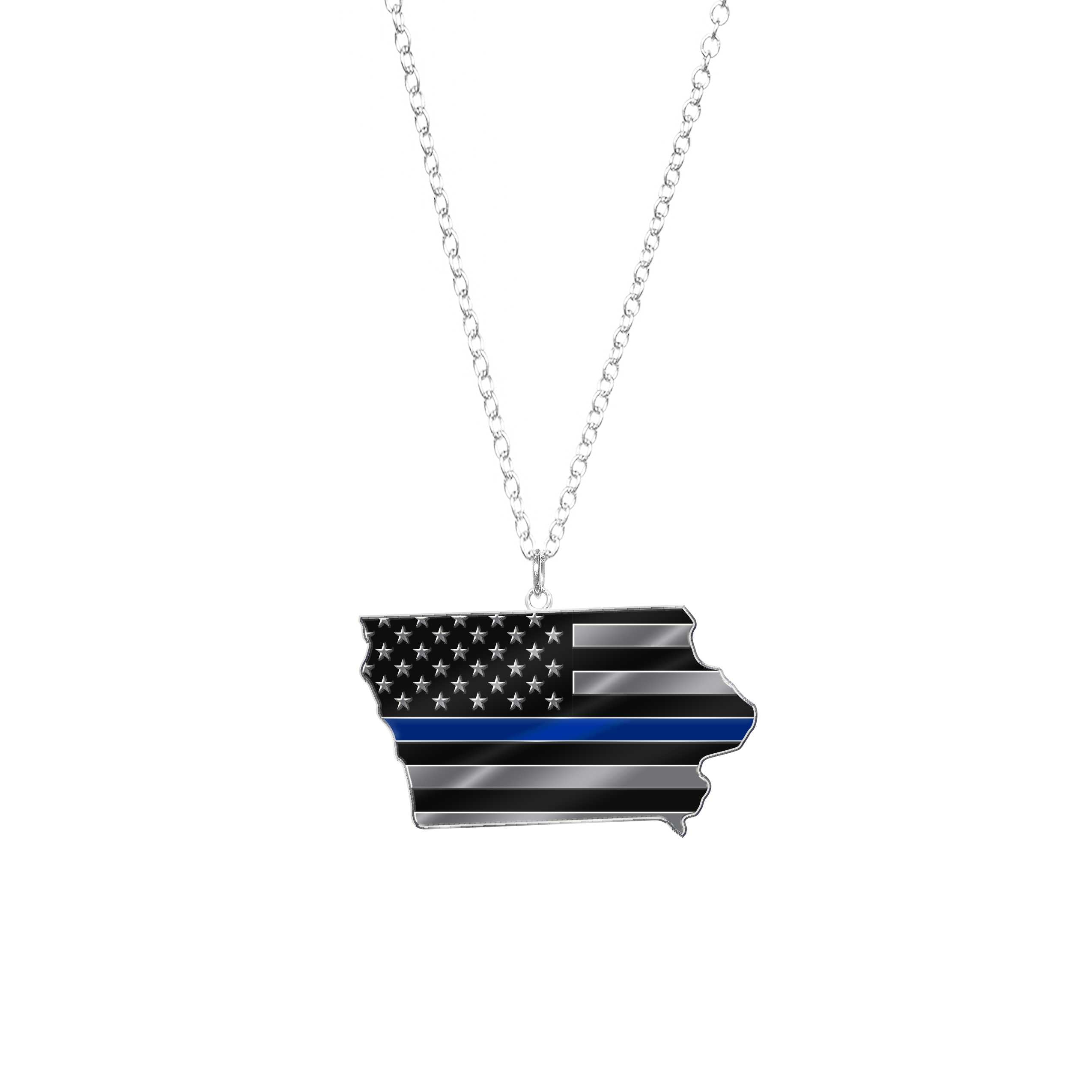 thin blue line pendant