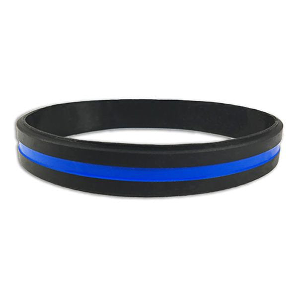 Thin Blue Line Silicone Bracelet - Thin Blue Line USA