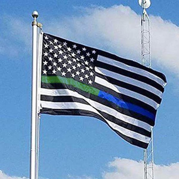 Thin Green Line American Flag Sticker - 2.5 x 4.5 Inches - Thin Blue ...