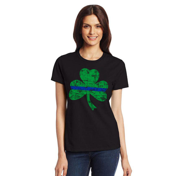 Thin Blue Line St. Patrick's Shamrock T-Shirt - Thin Blue Line USA