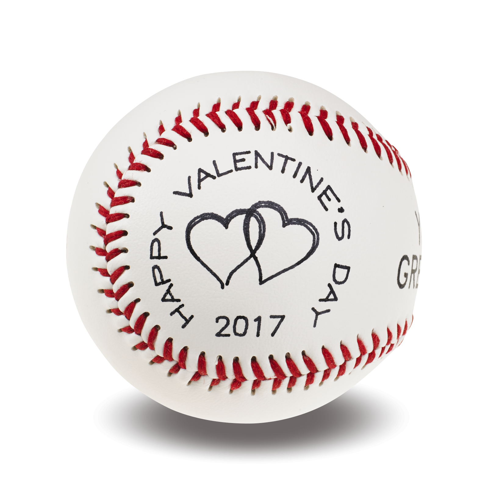 Personalized Valentine's Day Baseball