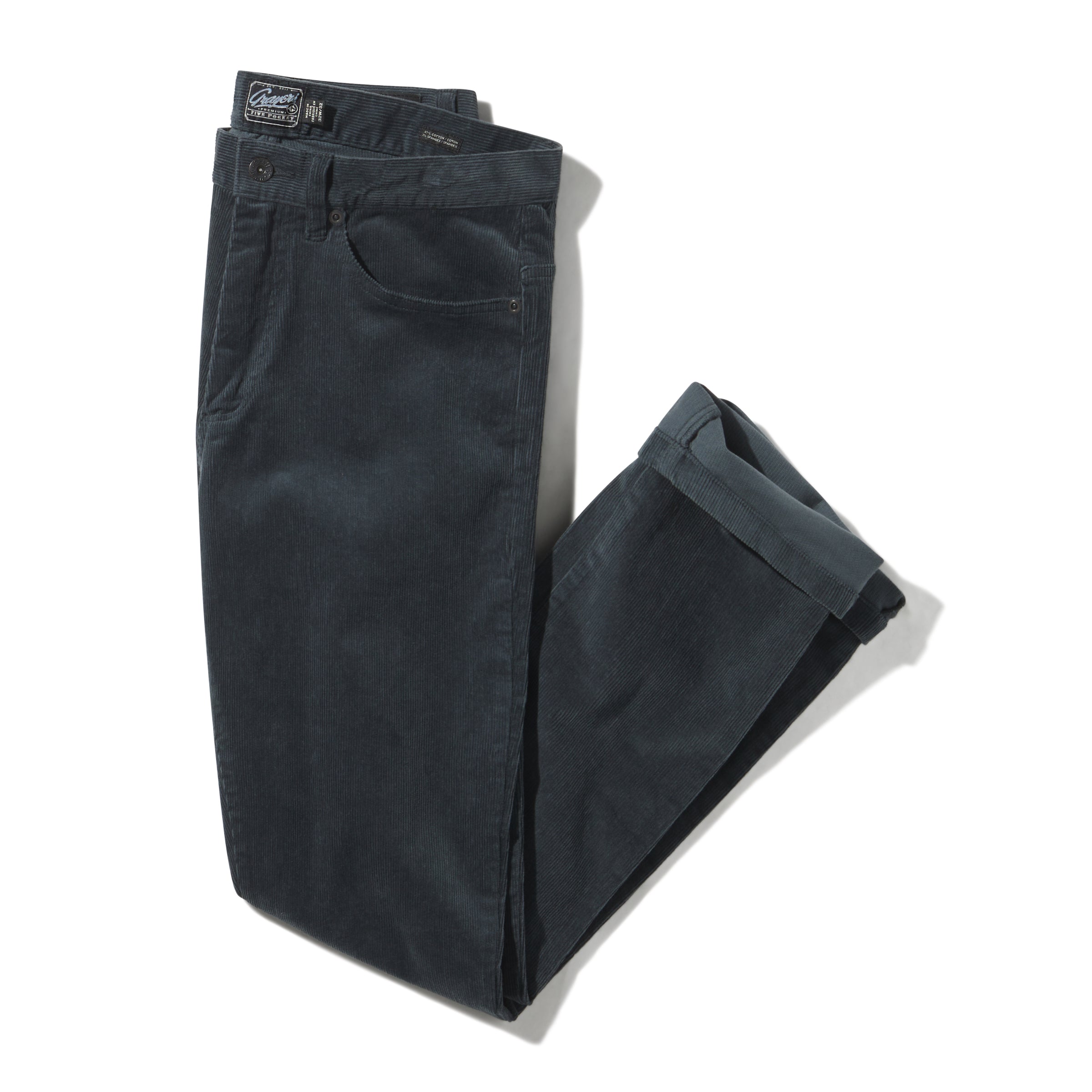 Image of Burlington 5 Pocket Stretch Corduroy - Slate Gray