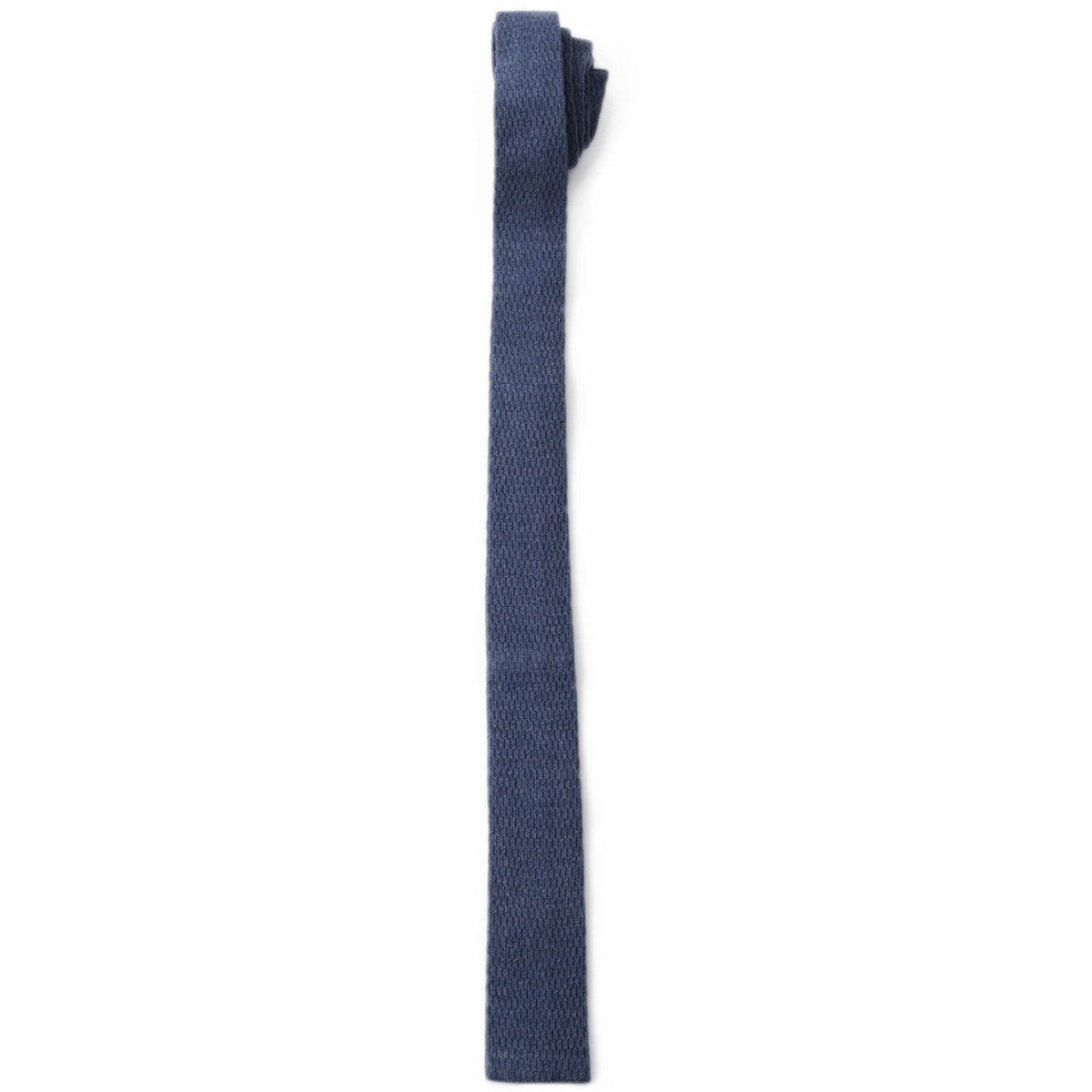 Heather Knit Cotton Tie - Faded Blue Heather