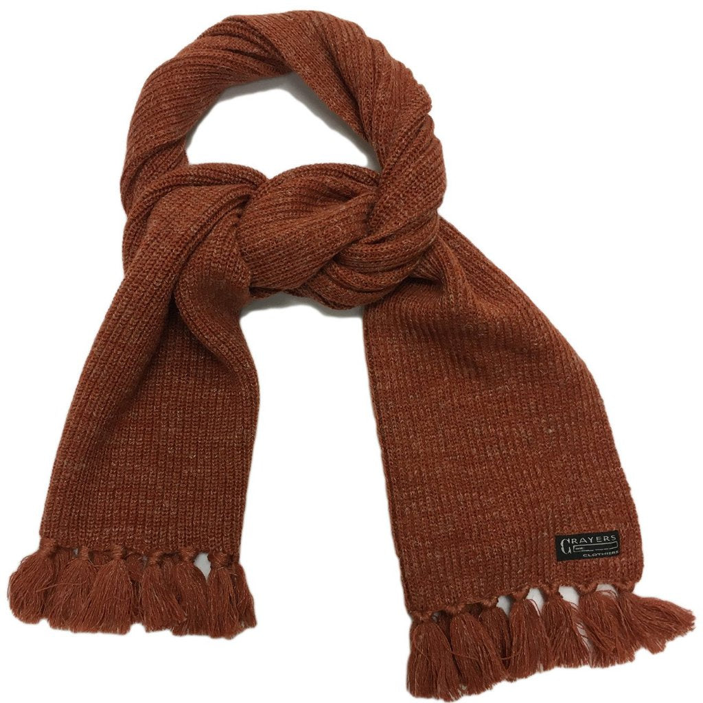 orange linen scarf