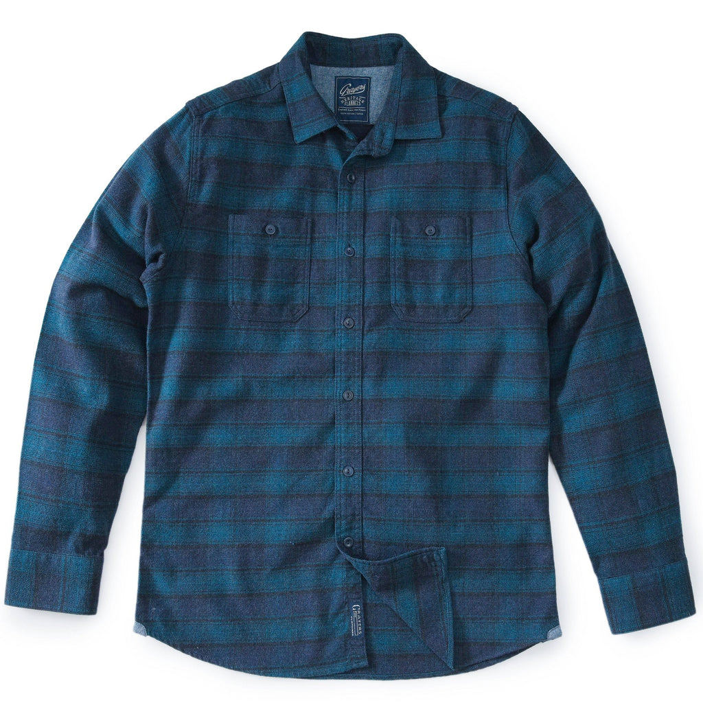 Cortland Heritage Flannel - Charcoal Blue Green – Grayers