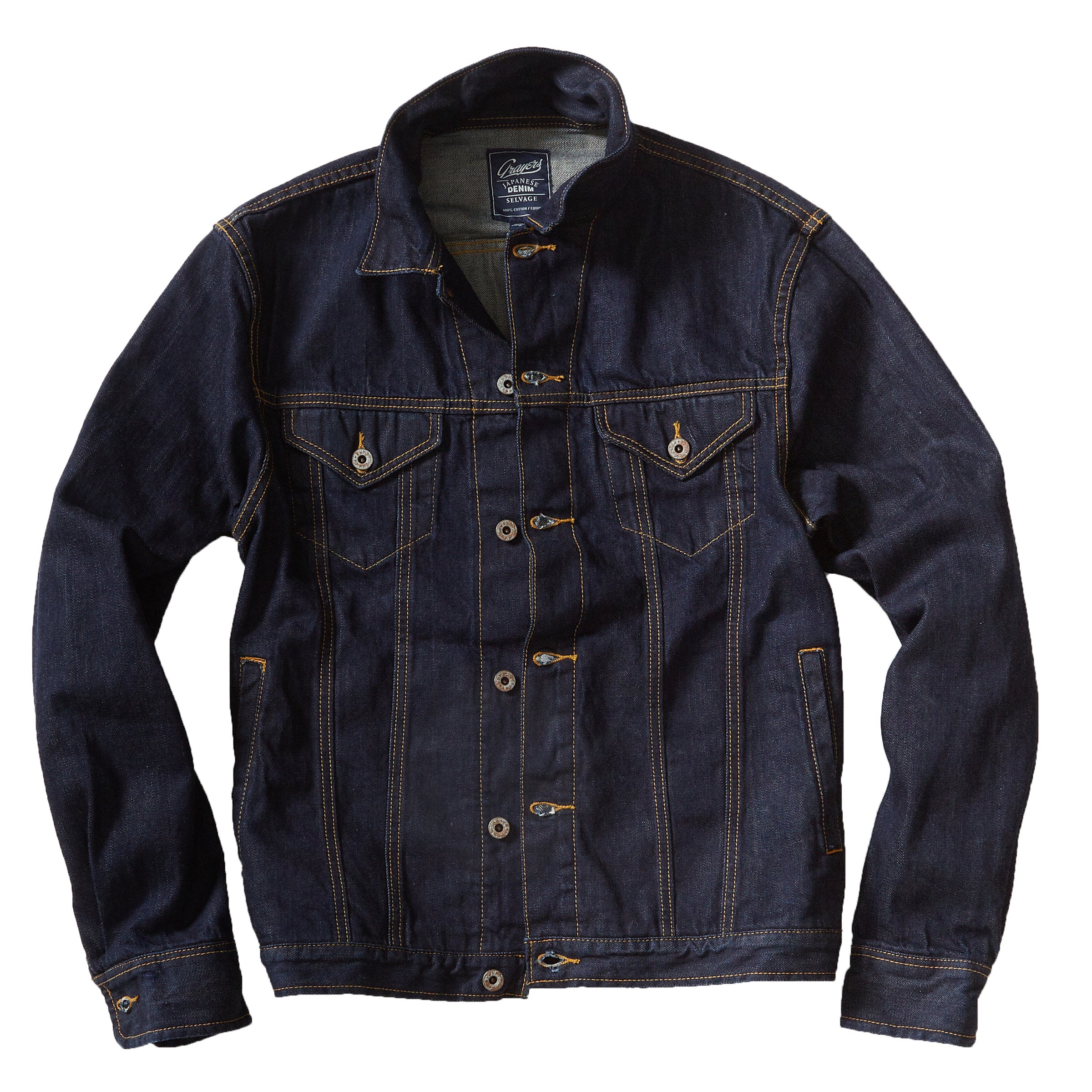 Denton Japanese Selvedge Trucker Jacket - Indigo/Vintage Wash – Grayers