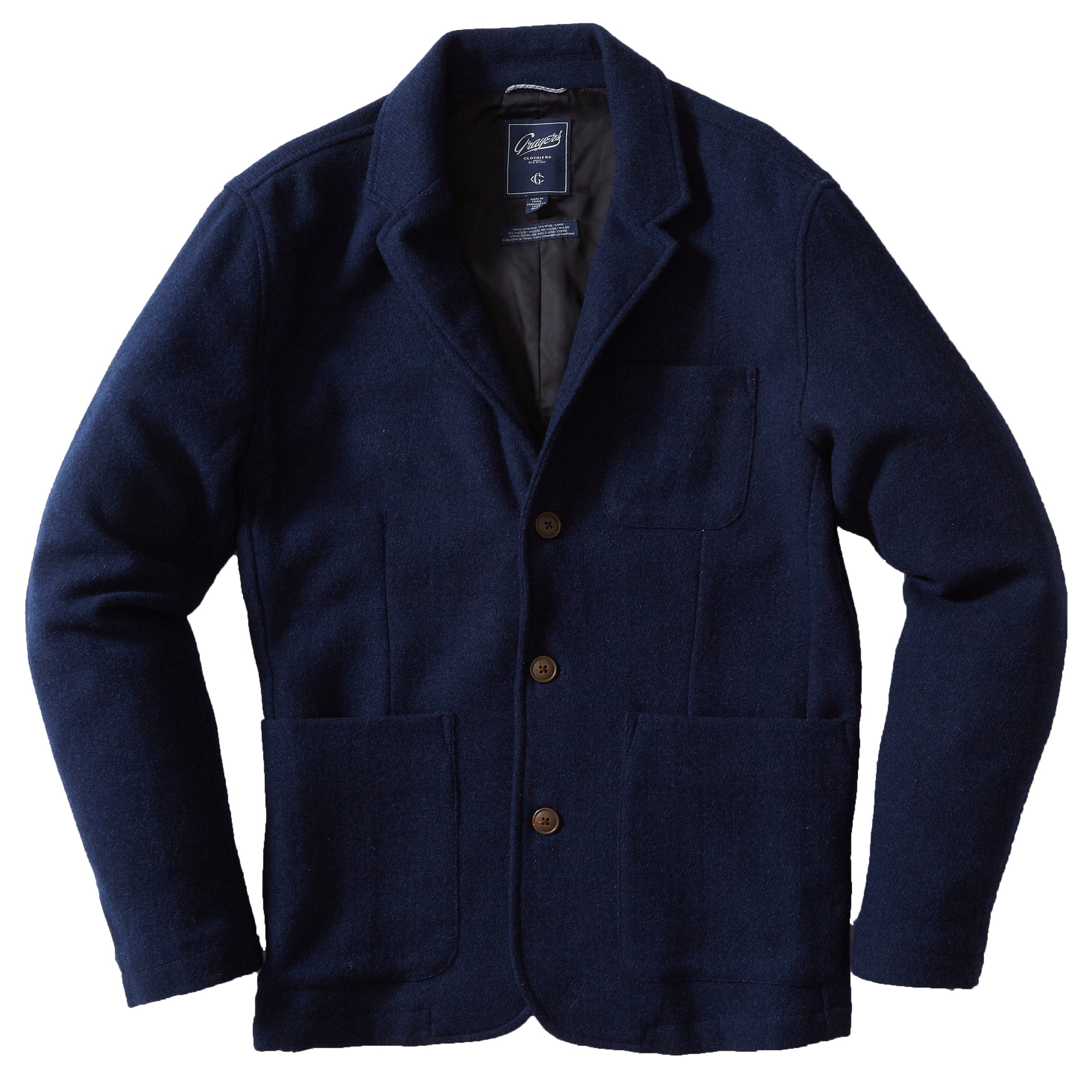 Hutton Wool Twill Sport Coat - Blue Night – Grayers