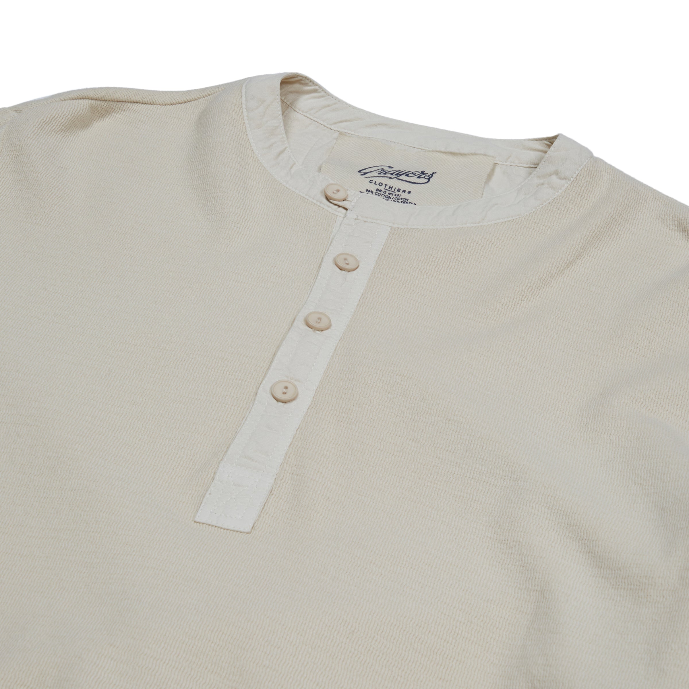 Campesina Double Cloth Thermal Henley - Oatmeal