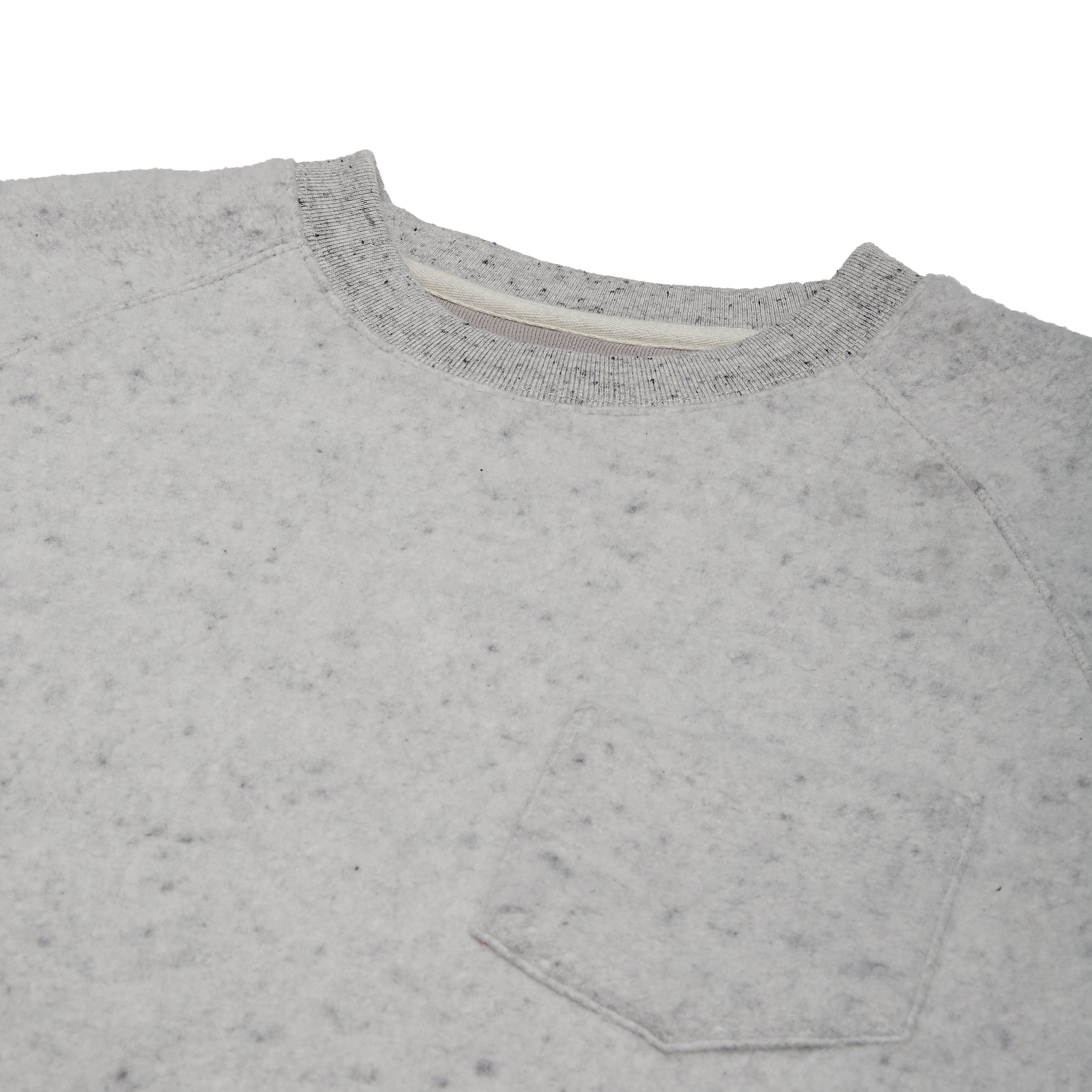 San Remo Reverse Loop Crew - Light Gray Heather