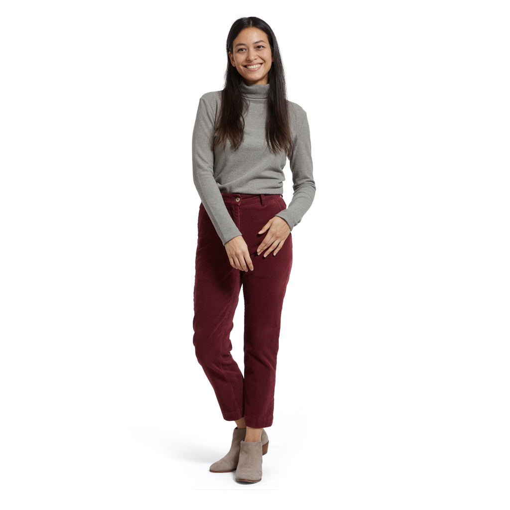 maroon stretch pants