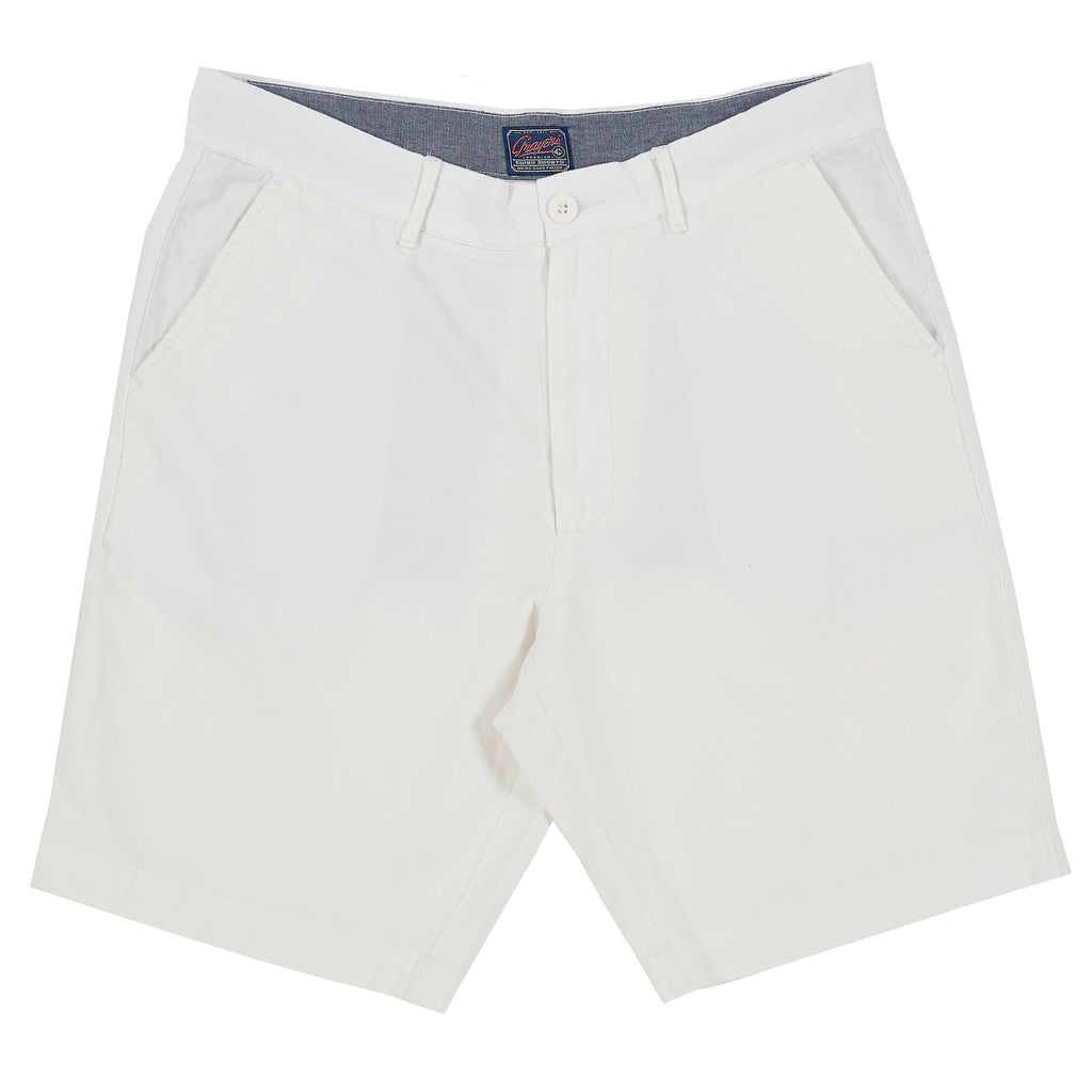 Avery Cotton Linen Stretch Shorts - White – Grayers