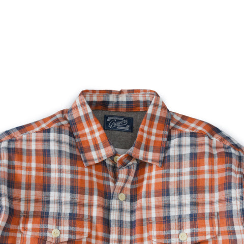 Sandhurst Double Cloth - Burnt Orange Navy – Grayers