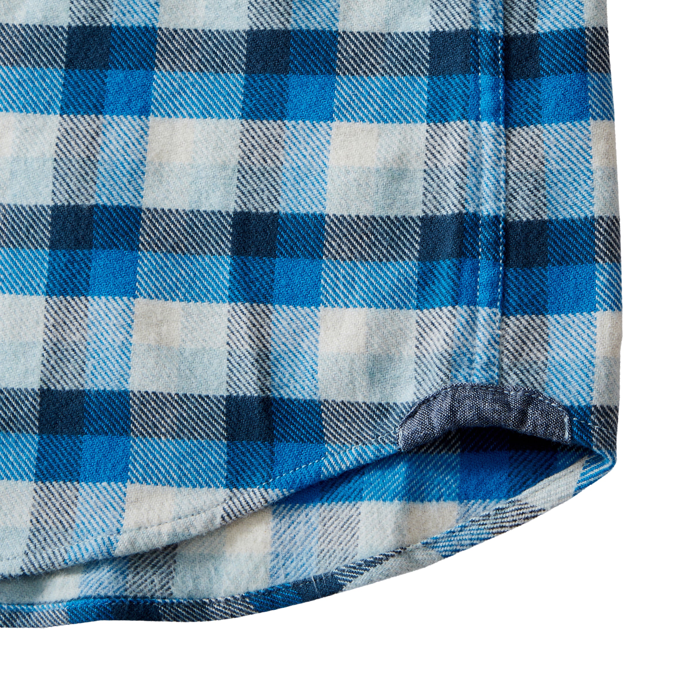 Gingham Heritage Flannel Shirt - Navy Blue Gray