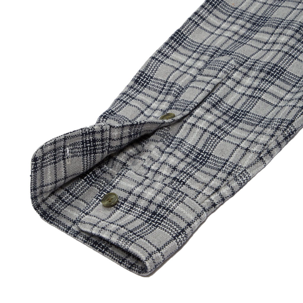 Billings Oxford Flannel - Gray Navy Plaid – Grayers Clothing