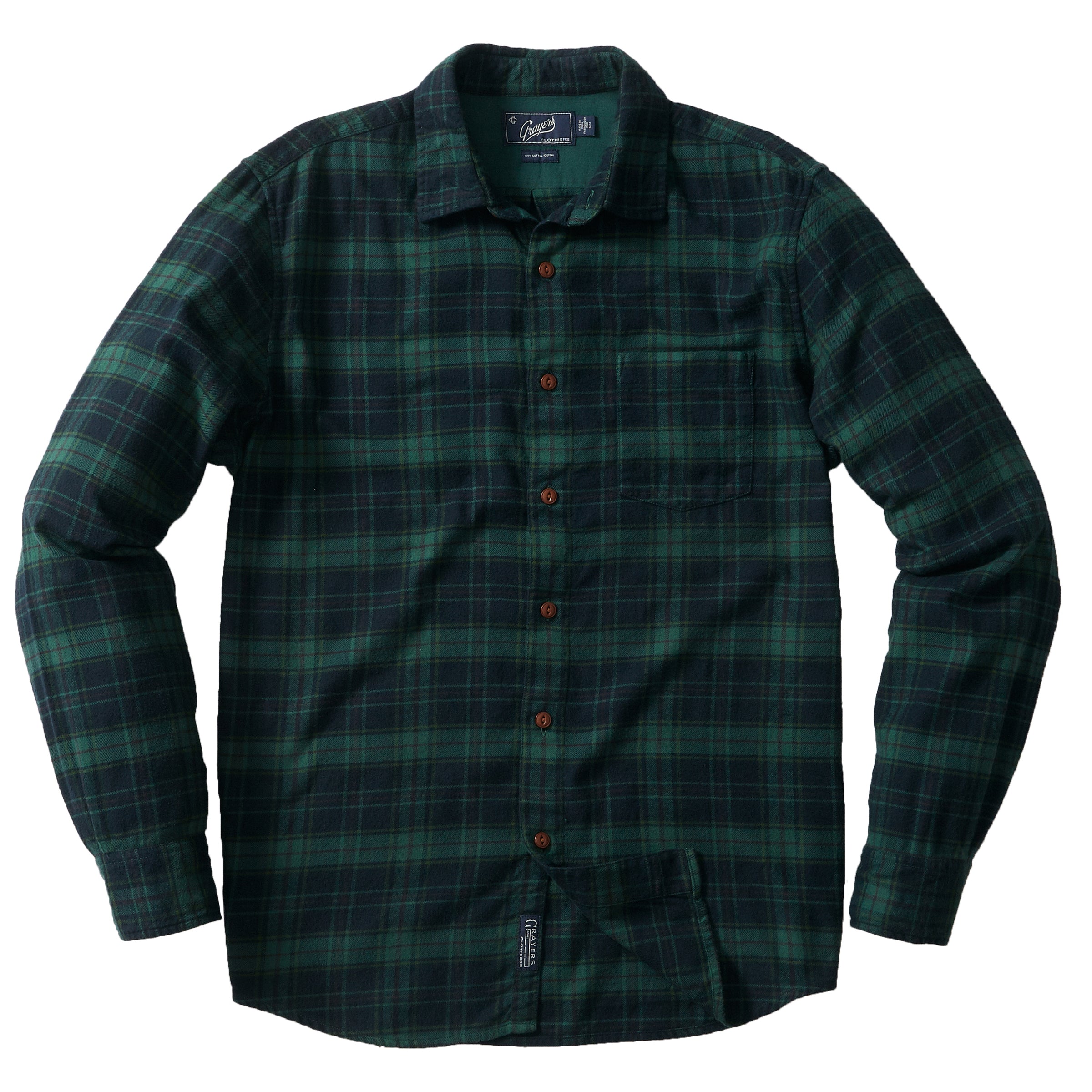 Deer Lodge Midweight Flannel - Verdant Green Navy