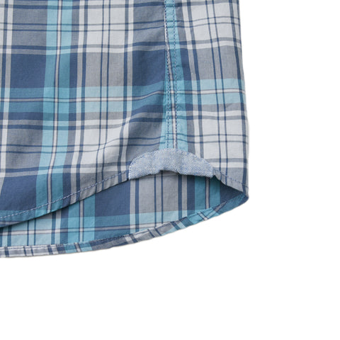 Anderson Poplin Short Sleeve Shirt - Seafoam Blue Plaid – Grayers