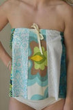 handcrafted beach skirt cover up in aquamarine