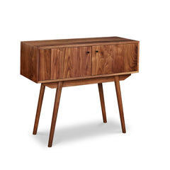 Large mid-century style Fjord Sideboard in walnut with long angled legs