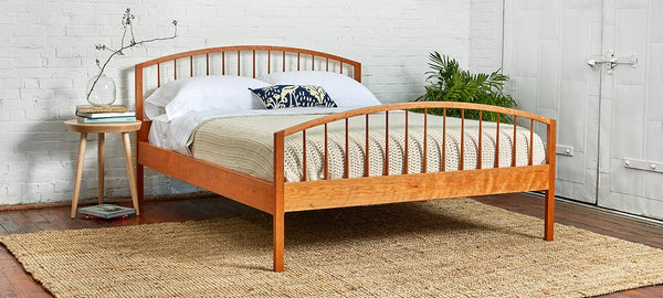 Our Burnette bed is an example of a low-profile platform bed--the mattress is able to sit directly on the frame.