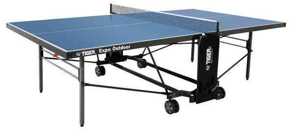Tiger Expo Outdoor Ping Pong Table Shown in Blue