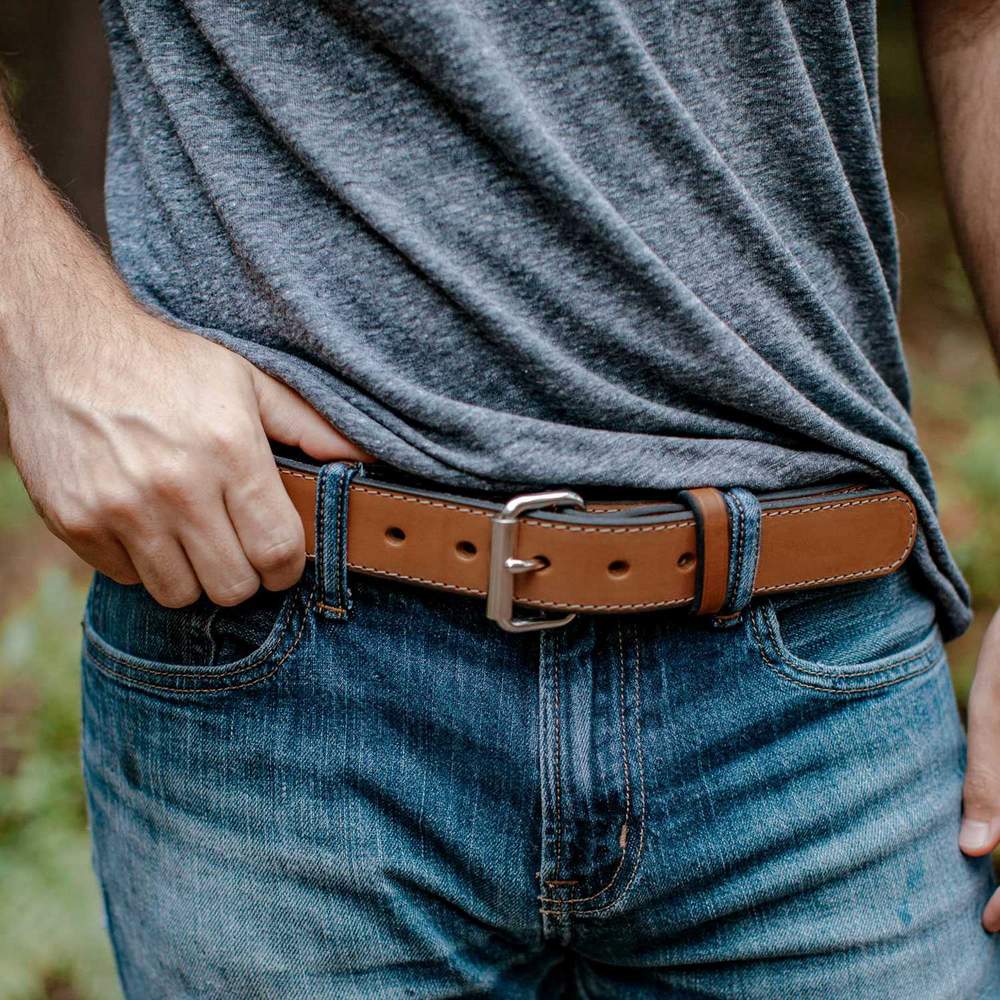 Leather Gun Belt - 1.5 Inch Belt - Hanks Belts