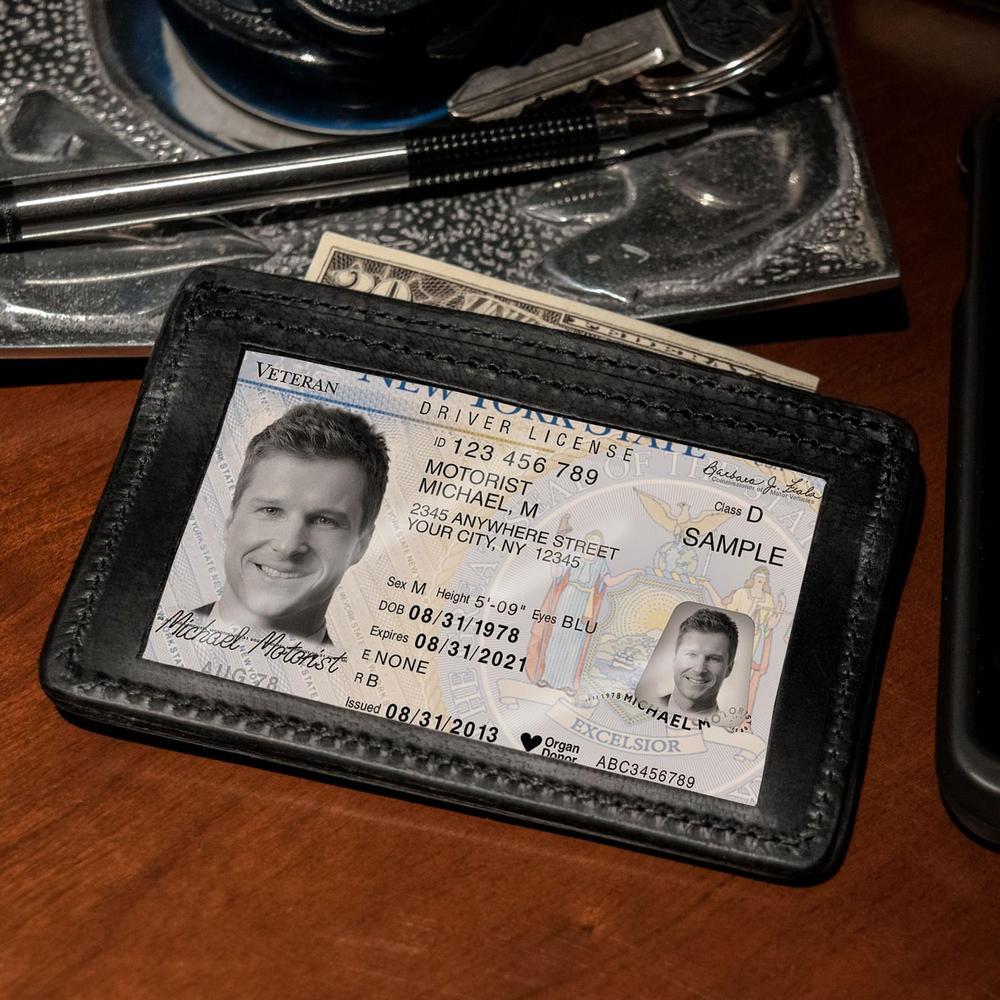 Hanks Leather Front Pocket ID Wallet Minimalist ID & Card Holder