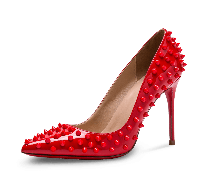 red heels with spikes